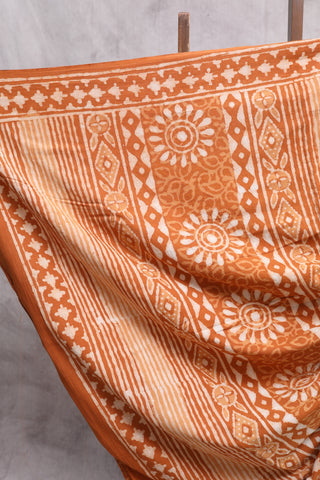 Orange HBP Cotton Saree-SRBCS1094