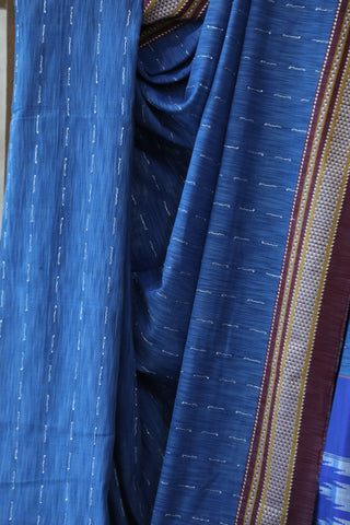 Blue Cotton Ilkal Saree -SRBCIS387