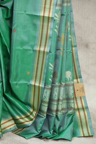 Green Kanjeevaram Silk Saree - SRGKSS569