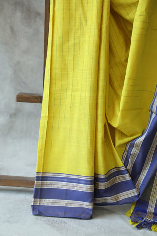 Yellow Cotton Ilkal Saree -SRYCIS396