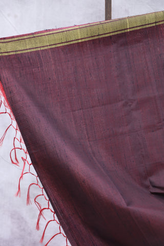 Red Raw Silk Saree - SRRRSS614