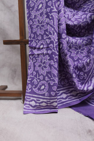 Purple HBP Cotton Saree-SRPCS1065