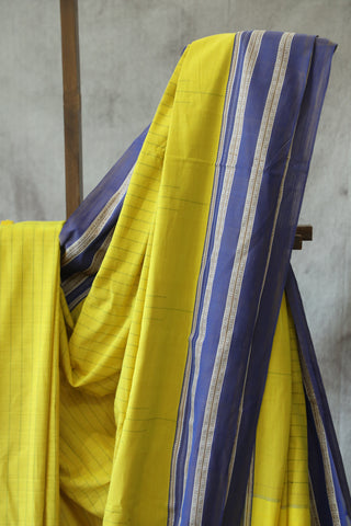 Yellow Cotton Ilkal Saree -SRYCIS396