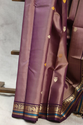 Wine Kanjeevaram Silk Saree - SRWKSS575