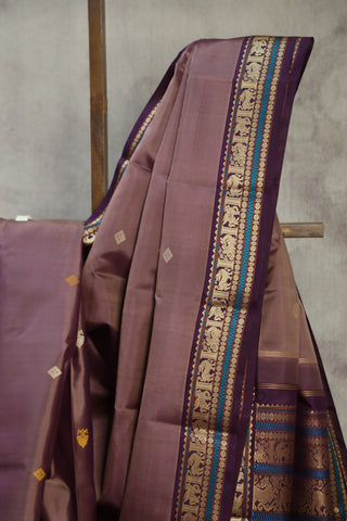 Wine Kanjeevaram Silk Saree - SRWKSS575