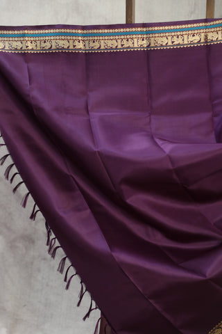 Wine Kanjeevaram Silk Saree - SRWKSS575