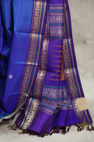 Blue Kanjeevaram Silk Saree - SRBKSS570