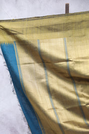 Teal Raw Silk Saree - SRTRSS615