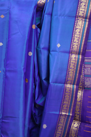 Blue Kanjeevaram Silk Saree - SRBKSS570