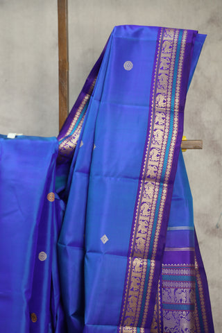 Blue Kanjeevaram Silk Saree - SRBKSS570