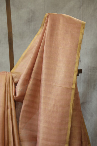 Pink Tussar Silk Saree - SRPTSS875