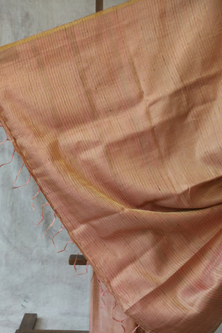 Pink Tussar Silk Saree - SRPTSS875