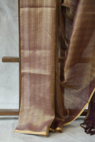 Purple Tussar Silk Saree - SRPTSS885