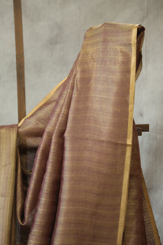 Purple Tussar Silk Saree - SRPTSS885