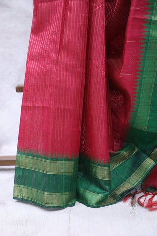 Pink Raw Silk Saree - SRPRSS608