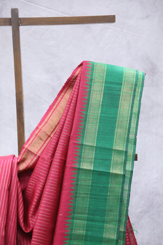 Pink Raw Silk Saree - SRPRSS608