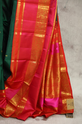 Green Kanjeevaram Silk Saree - SRGKSS573