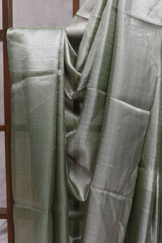 Mint Green Tissue Tussar Silk Saree-SRMGTTSS58