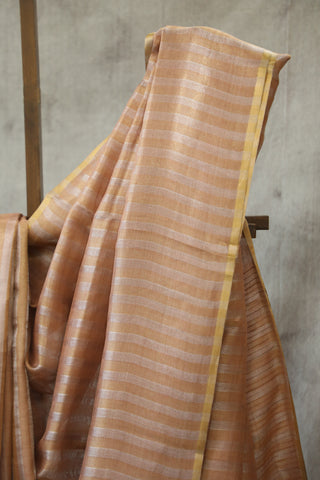 Pink Tussar Silk Saree - SRPTSS876