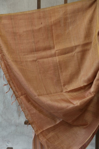 Pink Tussar Silk Saree - SRPTSS876