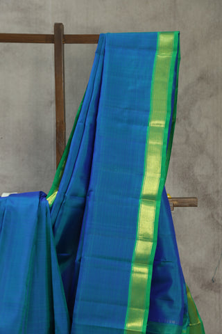 Two Tone Blue Kanjeevaram Silk Saree - SRTTBKSS544