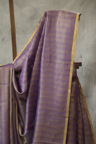 Violet Tussar Silk Saree - SRVTSS874