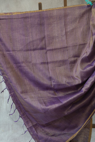 Violet Tussar Silk Saree - SRVTSS874