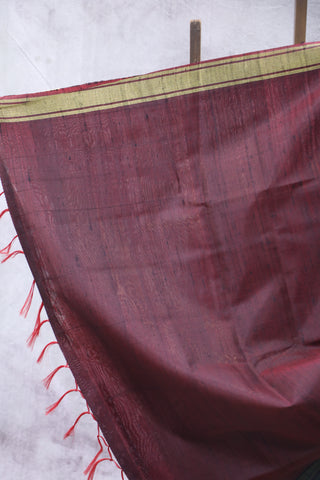 Red Raw Silk Saree - SRRRSS648