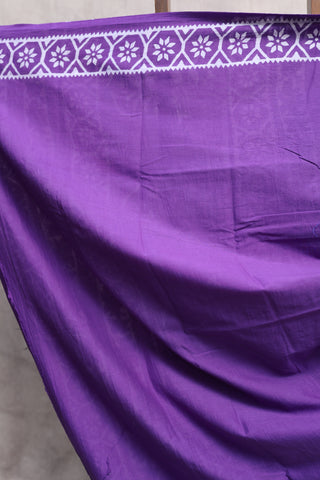 Purple HBP Cotton Saree -SRPCS1256