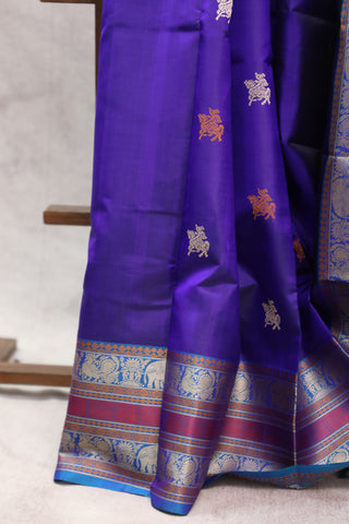 Violet Kanjeevaram Silk Saree-SRVKSS496