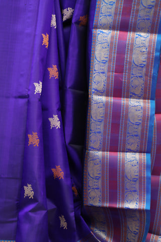 Violet Kanjeevaram Silk Saree-SRVKSS496