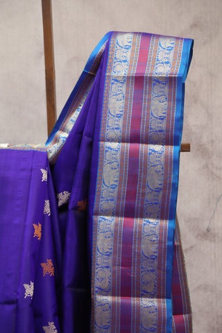 Violet Kanjeevaram Silk Saree-SRVKSS496