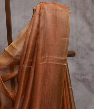 Copper Tissue Tussar Silk Saree-SRCTTSS37