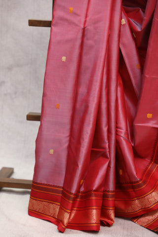 Maroon Kanjeevaram Silk Saree-SRMKSS500