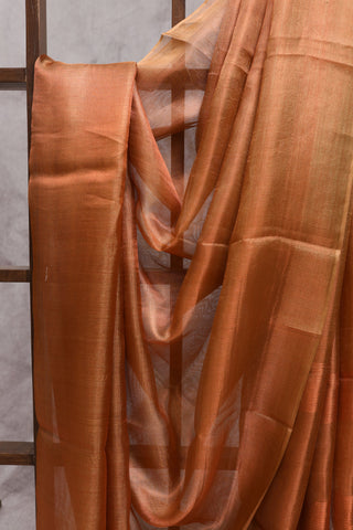 Copper Tissue Tussar Silk Saree-SRCTTSS37