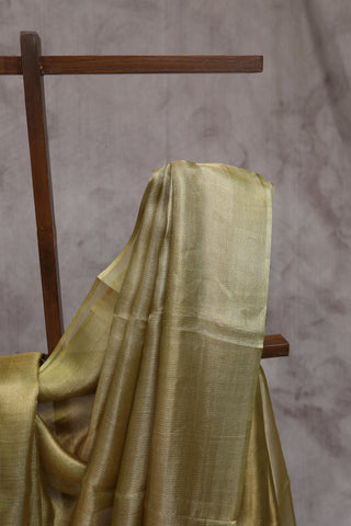 Khaki Tissue Tussar Silk Saree-SRKTTSS74