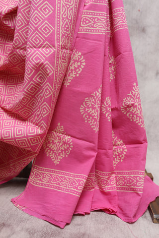 Pink HBP Cotton Saree - SRPCS1265