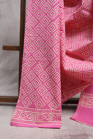 Pink HBP Cotton Saree - SRPCS1265