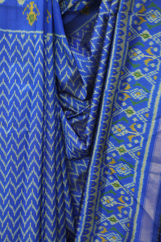 Blue Rajkot Patola Silk Saree-SRBRPSS25EX