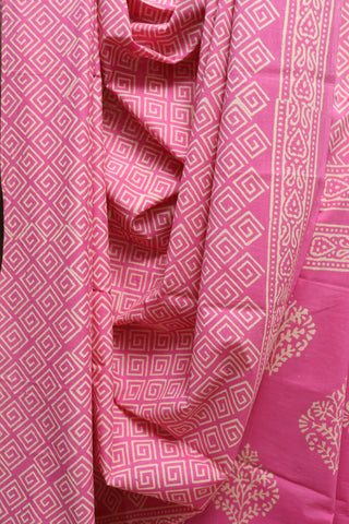 Pink HBP Cotton Saree - SRPCS1265