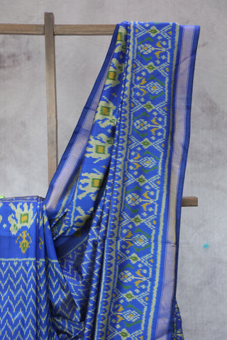 Blue Rajkot Patola Silk Saree-SRBRPSS25EX