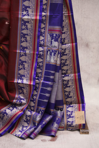 Maroon Kanjeevaram Silk Saree-SRMKSS494