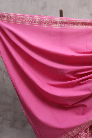 Pink HBP Cotton Saree - SRPCS1265