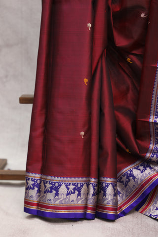 Maroon Kanjeevaram Silk Saree-SRMKSS494