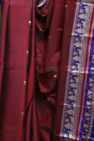 Maroon Kanjeevaram Silk Saree-SRMKSS494