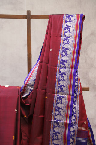 Maroon Kanjeevaram Silk Saree-SRMKSS494