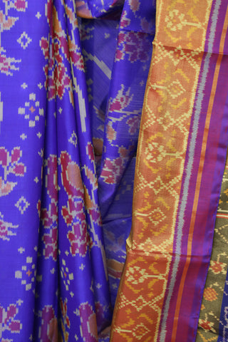 Blue Rajkot Patola Silk Saree-SRBRPSS49EX