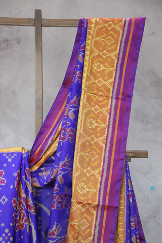 Blue Rajkot Patola Silk Saree-SRBRPSS49EX