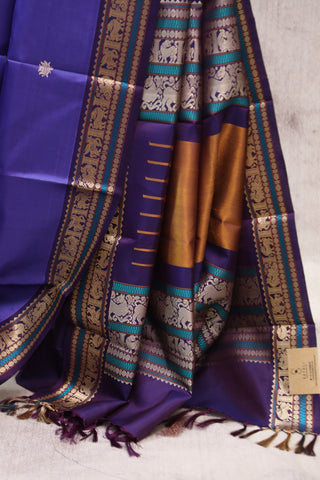 Violet Kanjeevaram Silk Saree-SRVKSS498