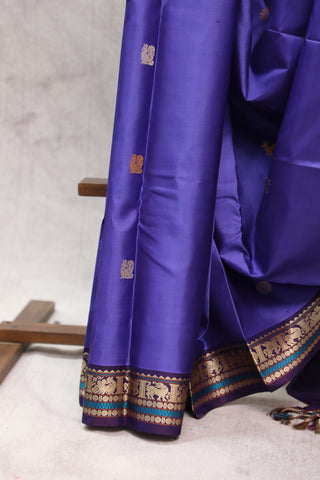 Violet Kanjeevaram Silk Saree-SRVKSS498